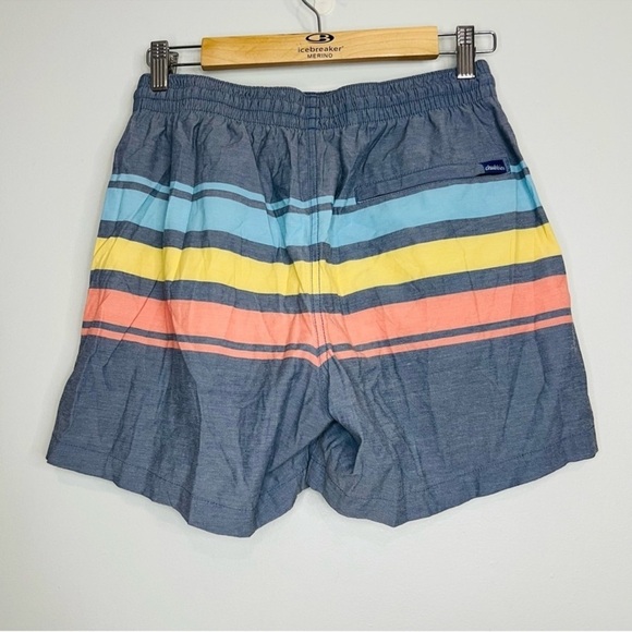 Chubbies Blue Striped Stretch Retro Swim Trunks M - Picture 6 of 6